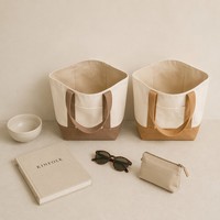 Minimalist Kanvas Bez Çanta Renk Bloklu Pastel Şirin Trendy Yeniden Kullanılabilir Pamuklu Omuz Alışveriş Çantası Kadınlar için Günlük Bakkaliye Plaj Çantası
