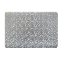 Set de table rectangulaire arrondi en PVC RNPT, effet feuille réfléchissante, finition nacrée, anti-taches, pour tables à manger