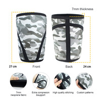 Vente en gros de genouillères en néoprène de sport avec logo personnalisé de 7mm pour hommes Matériau en nylon et coton de type souple pour la protection