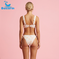 Zwemkledingfabrikant op maat gemaakte 2-delige badpakken bikinisetjes luxe gestructureerde stof bikini bedrukte zwemkleding voor vrouwen
