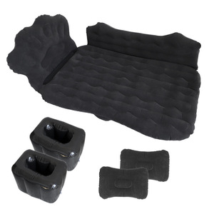 Matelas gonflable pour voiture 135cmx80cm en tissu floqué PVC, tapis de couchage universel pour siège arrière, pour voyages en plein air - Product Image 1