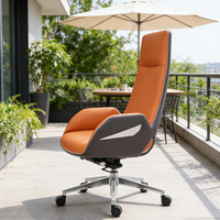 Chaise de bureau de direction moderne de luxe en cuir réglable pour PDG/CEO – Nouveau style tendance