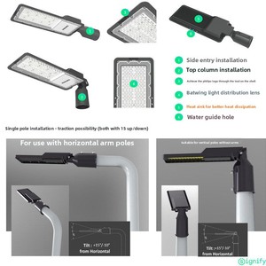 Luminaria <span class=keywords><strong>LED</strong></span> para <span class=keywords><strong>Alumbrado</strong></span> <span class=keywords><strong>Público</strong></span> IP66, Resistente al Agua, para Caminos Rurales, Aceras, Gimnasios, BRP121 - Product Image 2