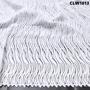 Elegante blanco soluble en agua tela de encaje bordado Sexy hueco tejido guipur cordón tela de encaje para vestidos de novia - Product Image 3