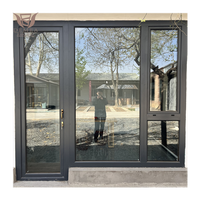 Fenêtres à battants en aluminium-bois composite à rupture de pont thermique et insonorisées pour projets de rénovation de villas et d'hôtels en extérieur
