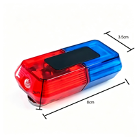 Nouvelles lampes stroboscopiques LED miniatures multifonctions rechargeables par USB 12V pour la sécurité des patrouilles, lampe d'avertissement de circulation à porter sur l'épaule en rouge et bleu