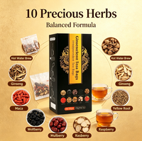 10 Herbes Ginseng Maca Goji Berry Dattes Rouges Sachets de Tisane Naturelle Sans Caféine Bien-être Chinois Naturel 15g*10 Boîte