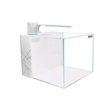 Filtre arrière JSD pour aquarium d'eau salée, verre ultra-clair, bac à poissons marins, écrémeur de protéines, éclairage LED, pompe submersible silencieuse