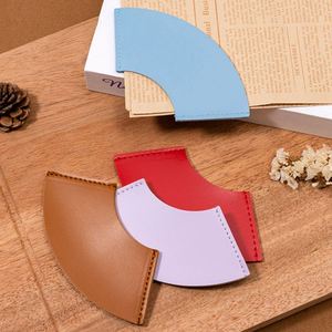 Multi-Purpose Cute Corner <b>Bookmarks</b> PU Leather Fan-shaped <b>Bookmark</b> Trendy Page Clips for Book Lovers - Product Image 3
