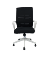 Chaise de bureau pivotante au design moderne avec support de nuque réglable en hauteur et tissu