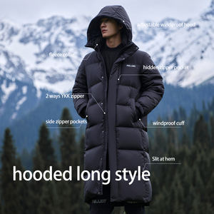 Veste <span class=keywords><strong>longue</strong></span> en duvet d'oie pour homme PELLIOT, vêtements d'extérieur, coupe-vent d'hiver, rembourrage 700, 90% épais - Product Image 3