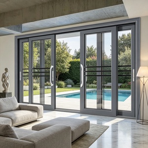 Puerta Corredera <span class=keywords><strong>de</strong></span> <span class=keywords><strong>Tres</strong></span> Paneles Chaokuo, <span class=keywords><strong>de</strong></span> Aluminio Resistente, Estilo Moderno y Minimalista, Aislamiento Acústico, para Cocina, Sala <span class=keywords><strong>de</strong></span> Estar, Villa, 3 Años <span class=keywords><strong>de</strong></span> Garantía - Product Image 4