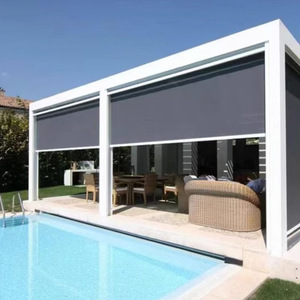 Tende a Rullo Motorizzate Intelligenti Antivento - Parasole Oscurante Isolante per Gazebo Esterni, Balconi e Hotel - Product Image 1