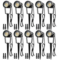 Venta al por mayor de fábrica: Lámpara LED de jardín de 7W de aluminio fundido a presión, 12-24V AC/DC, IP66, impermeable, para proyectos de paisajismo y árboles.