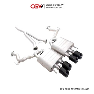 Peredam Suara Knalpot Murai dengan Ujung Quad Hitam untuk Ford Mustang 2.3T Gaya GT500 - Product Image 5