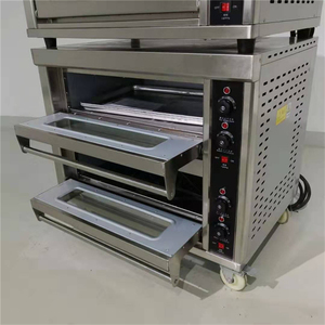 Horno de gas de dos pisos y dos bandejas para fábrica de alimentos, panadería, nuevo, con garantía remota de un año, automático - Product Image 3