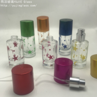 YJ-00198 Vaporisateur transparent pour impression par pulvérisation, étoile, lune, verre, 20 ml, atomiseur, flacon de parfum rechargeable