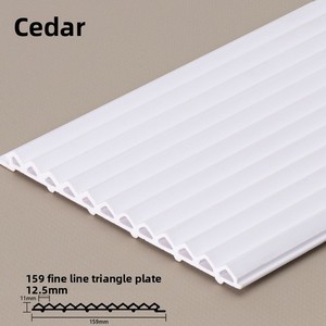 <span class=keywords><strong>Mur</strong></span> de fond en fibre de bambou et bois, grille triangulaire en PVC, panneau mural écologique sans peinture, panneau mural à auto-installation - Product Image 5