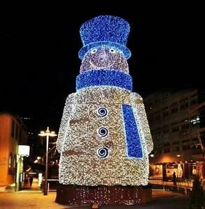 Large Led Christmas Snowman Shape Lamp Outdoor Ip65 Waterproof Customizable Color Easy Installation Festivals <b>Lighting</b> - Product Image 1