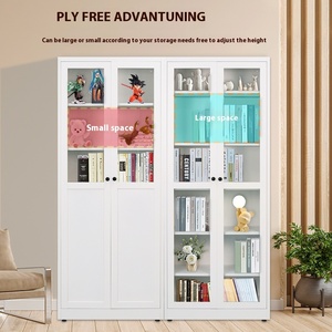 Librería Moderna Nórdica de Acero con Puerta de Vidrio, Vitrina para Sala de Estar, Mueble Elegante para el Hogar - Product Image 5