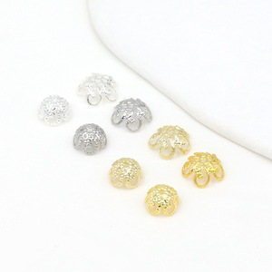 ที่ใส่ดอกไม้ห้ากลีบ ชุบทอง 18K ทำจากทองแดง สำหรับงาน DIY เครื่องประดับ ใช้ทำสร้อยข้อมือ - Product Image 2