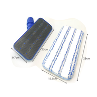 Ecoclean 9 "360 pivotant utilitaire en plastique pour nettoyer la poussière des sols, tampon de lavage magique, tête de recharge pour vadrouille plate
