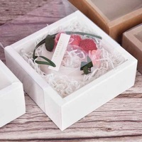 Boîte à tiroir en papier transparent avec manchon givré, impression personnalisée pour emballage de thé, parfum, savon