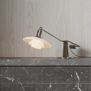 Classic Danish Vintage Glass <b>Table</b> <b>Lamp</b> E27 LED Flexible Desk <b>Lamp</b> For Bedroom Living Room - Product Image 2