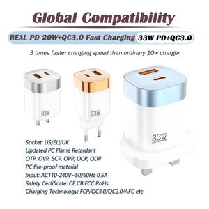 Khả năng tương thích toàn cầu mới 27w/33w/35w pd qc pps kcc qc3.0 <span class=keywords><strong>usb</strong></span> adapter chất lượng cao chúng tôi eu anh tường cắm giấy chứng nhận ce gan sạc - Product Image 6