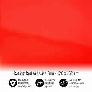 Pellicola Adesiva Rossa per Auto Corsa 120 x 152 cm, Protezione UV, Anti-Graffio, in PET/PVC, per Decorazione e Protezione della Carrozzeria - Product Image 1