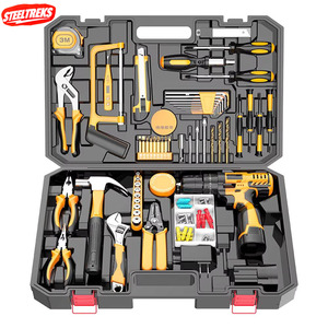 Ensemble d'outils de quincaillerie Steeltreks 182 pièces, perceuse sans fil combinée, clés manuelles, boîte à outils, outil électrique SC H - Product Image 4