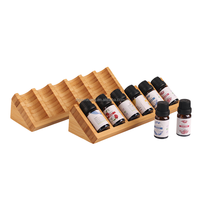 Support essentiel durable à 6 trous présentoir en bambou support de stockage domestique bouteille bol présentoir salon