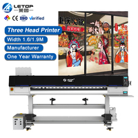 Impresora de Rollo UV Multicolor LETOP de 1.6M y 1.9M, Impresora Automática de Banners y Pegatinas de 1.8M, Plotter con Cabezal de Impresión XP600, Impresión UV Rollo a Rollo