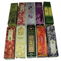 Incienso Indio al por Mayor HEM - Varillas de Incienso de Carbón Artificial con Fragancias de Pino, Jazmín, Lavanda, Sándalo y Rosa, 9 Pulgadas, para Té, para Todas las Estaciones
