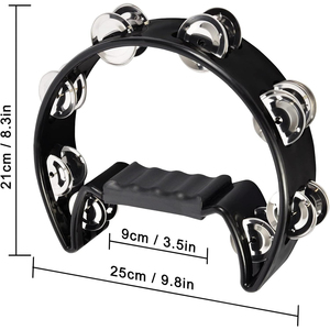 Vente en gros d'usine Jingles en métal OEM <span class=keywords><strong>Tambourin</strong></span> <span class=keywords><strong>demi</strong></span>-<span class=keywords><strong>lune</strong></span> à percussion pour enfants adultes KTV Party - Product Image 5