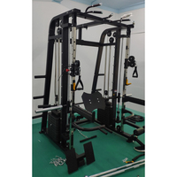 Máquina Smith Comercial, Power Rack, Cable Crossover, Squat Rack, Entrenador Multifuncional, Multi Smith con Pila de Pesas