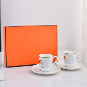 Best Selling British Style Concentrated Luxury Porcelain 2 <b>Cups</b> and <b>Saucers</b> - Product Image 4