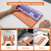 Tapis de clavier en mousse à mémoire de forme personnalisé avec logo, repose-poignet intégré 2-en-1, support de bras alvéolé pour bureau et usine
