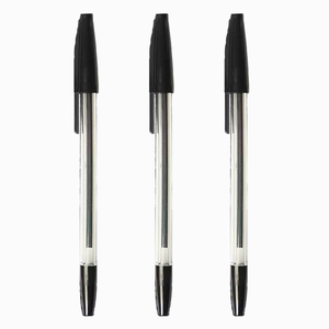 Pulpen Plastik Logo Kustom Termurah Grosir Laris Manis 3 Warna dengan Tutup - Product Image 5