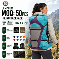 Sac à dos de montagne durable, tendance, grande capacité, imperméable, écologique et léger pour l'escalade, le camping et la randonnée en extérieur