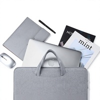 Étui pour tablette professionnelle IC-102 et sacoche pour ordinateur portable, doublure en éponge imperméable, matériau en polyester, couleur unie, usage promotionnel, 14 pouces/16 pouces