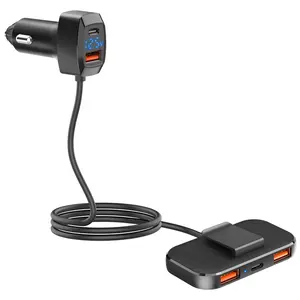 자동차 키트 5 USB 포트 31W 슈퍼 핸즈프리 자동차 고속 충전기 Type -C 담배 라이터 스마트 폰 용