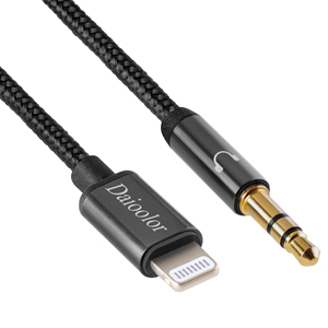 Daioolor Nylon trenzado MFi luz Ning a 3,5mm conector de <span class=keywords><strong>auriculares</strong></span> adaptador macho coche aux <span class=keywords><strong>cable</strong></span> de audio para <span class=keywords><strong>iPhone</strong></span> 12/<span class=keywords><strong>13</strong></span> pro Max - Product Image 1