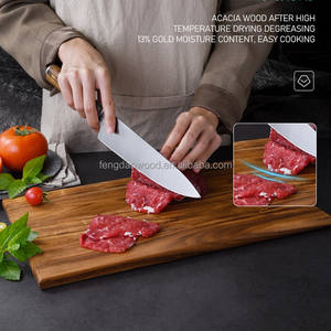 Planche à découper en bois d'acacia de qualité supérieure, épaisse, double face, vente en gros - Product Image 5