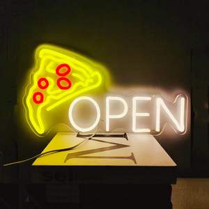 Letrero de neón LED para Pizza, luz acrílica abierta, arte de pared para negocios, hogar, <span class=keywords><strong>pizzería</strong></span>, cocina, horno, decoraciones para fiestas - Product Image 3