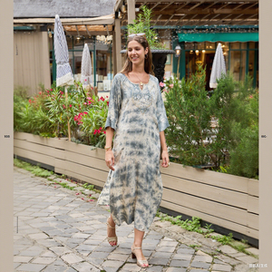 เดรสยาวผ้าฝ้ายสำหรับผู้หญิง ฤดูร้อน ปี 2025 สไตล์โบฮีเมียน ทรงหลวม ยาวคลุมเท้า เหมาะสำหรับใส่ไปชายหาด สีพื้น เรียบง่าย เอวธรรมชาติ ทอแบบธรรมดา - Product Image 5