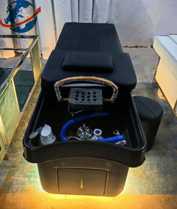 Hoge kwaliteit kapperssalon meubilair hoofdspa wasbak LED verlichting shampoo stoel massagebed schoonheidsspecialiste bed - Product Image 2