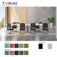 Chaise ergonomique professionnelle moderne en maille respirante avec dossier en maille et coussin en éponge confortable, chaise de bureau fixe pour la maison et le bureau
