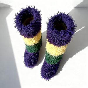 Özelleştirilebilir Büyük Beden Kadın Kışlık Suni Kürk Moğol Diz Üstü Çizmeler Koyun Derisi Diz Üstü Kar Botları - Product Image 6