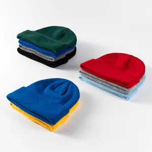 Custom Logo High Quality Unisex Acrylic Winter Hats Custom Knit Mens Women Baby Kids Custom Beanies